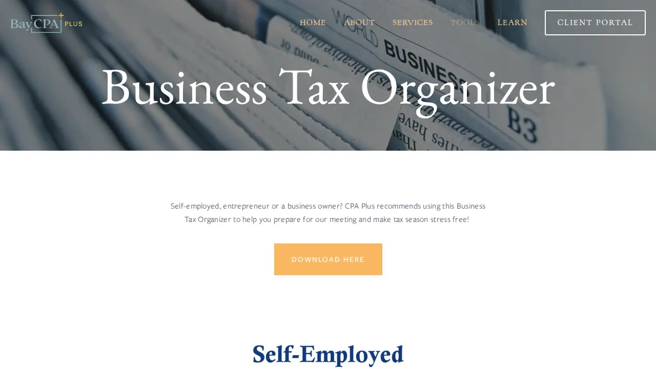 Bay CPA Plus page