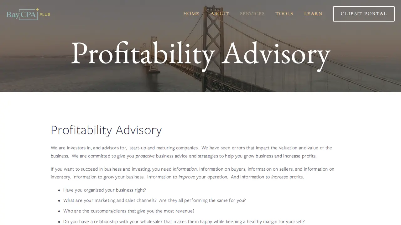 Bay CPA Plus page