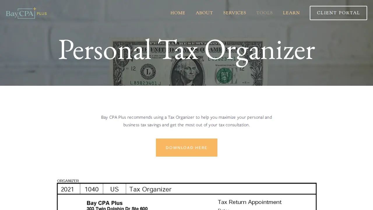Bay CPA Plus page