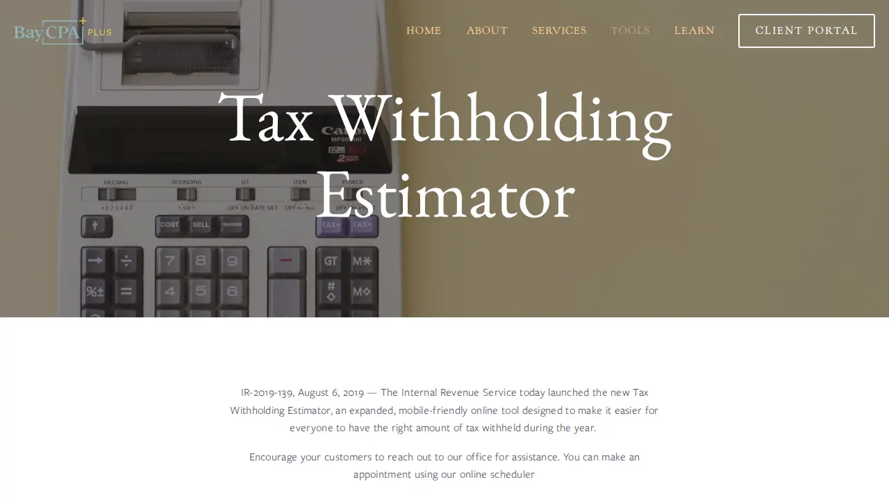 Bay CPA Plus page