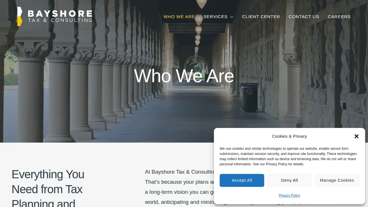Bayshore Tax and Consulting page