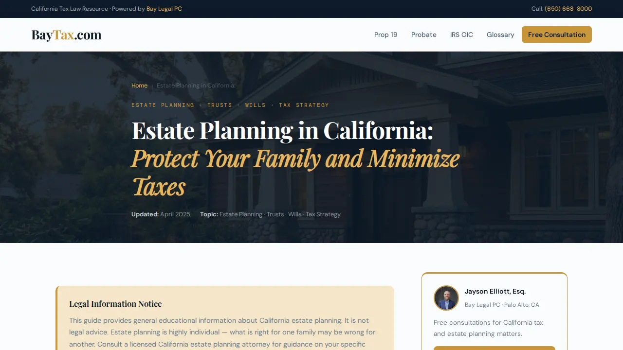 Bay Tax page