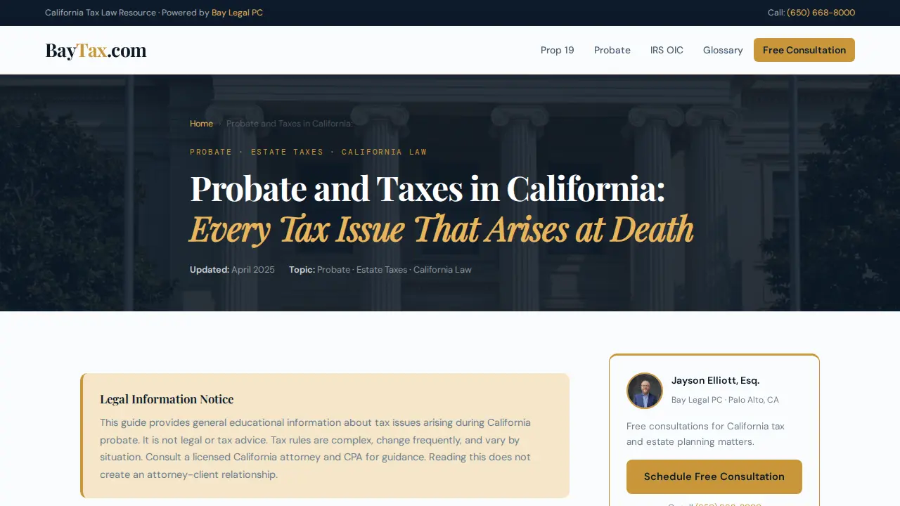 Bay Tax page