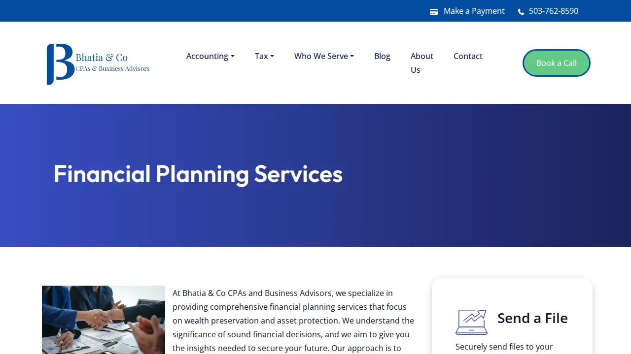 Bhatia & Co CPAs P.C. page