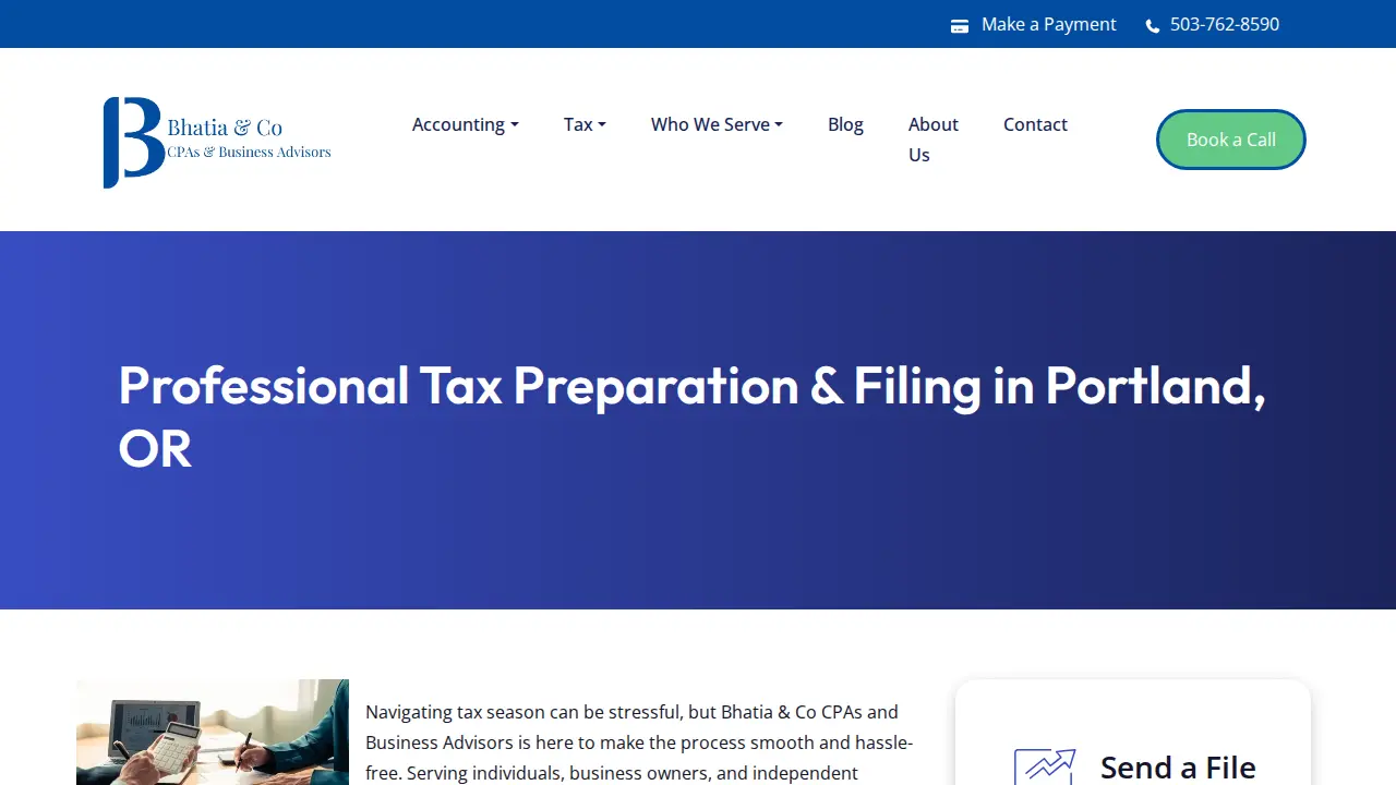 Bhatia & Co CPAs P.C. page