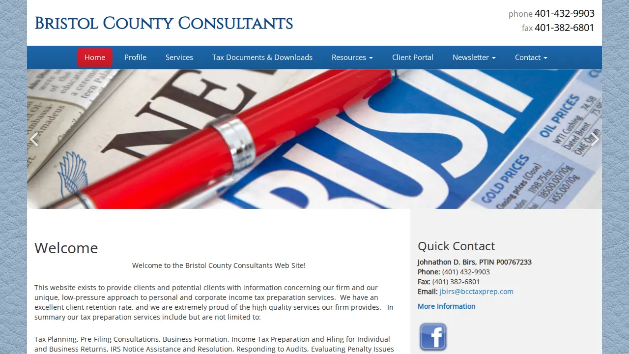 Bristol County Consultants page