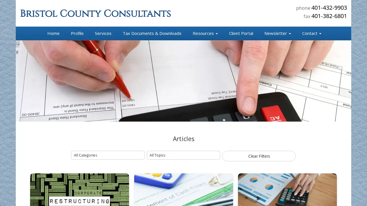 Bristol County Consultants page