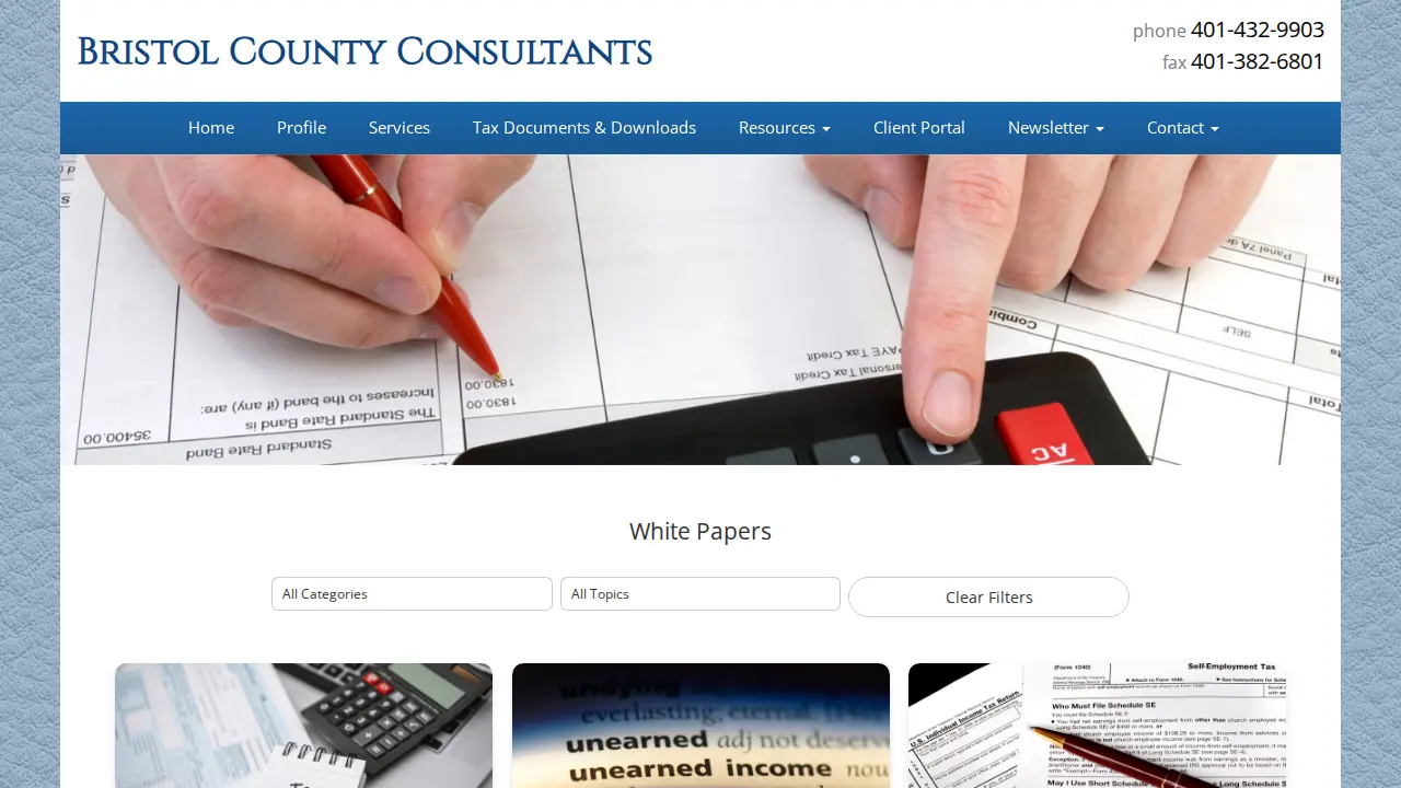 Bristol County Consultants page