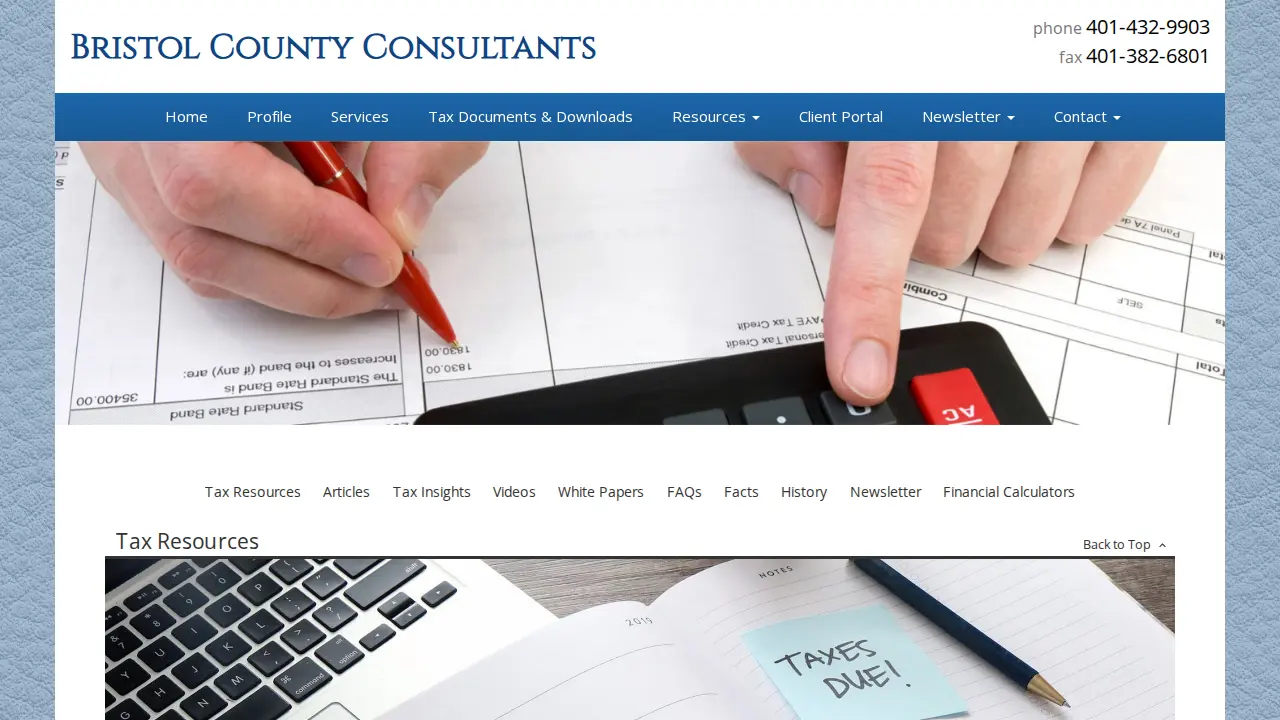 Bristol County Consultants page