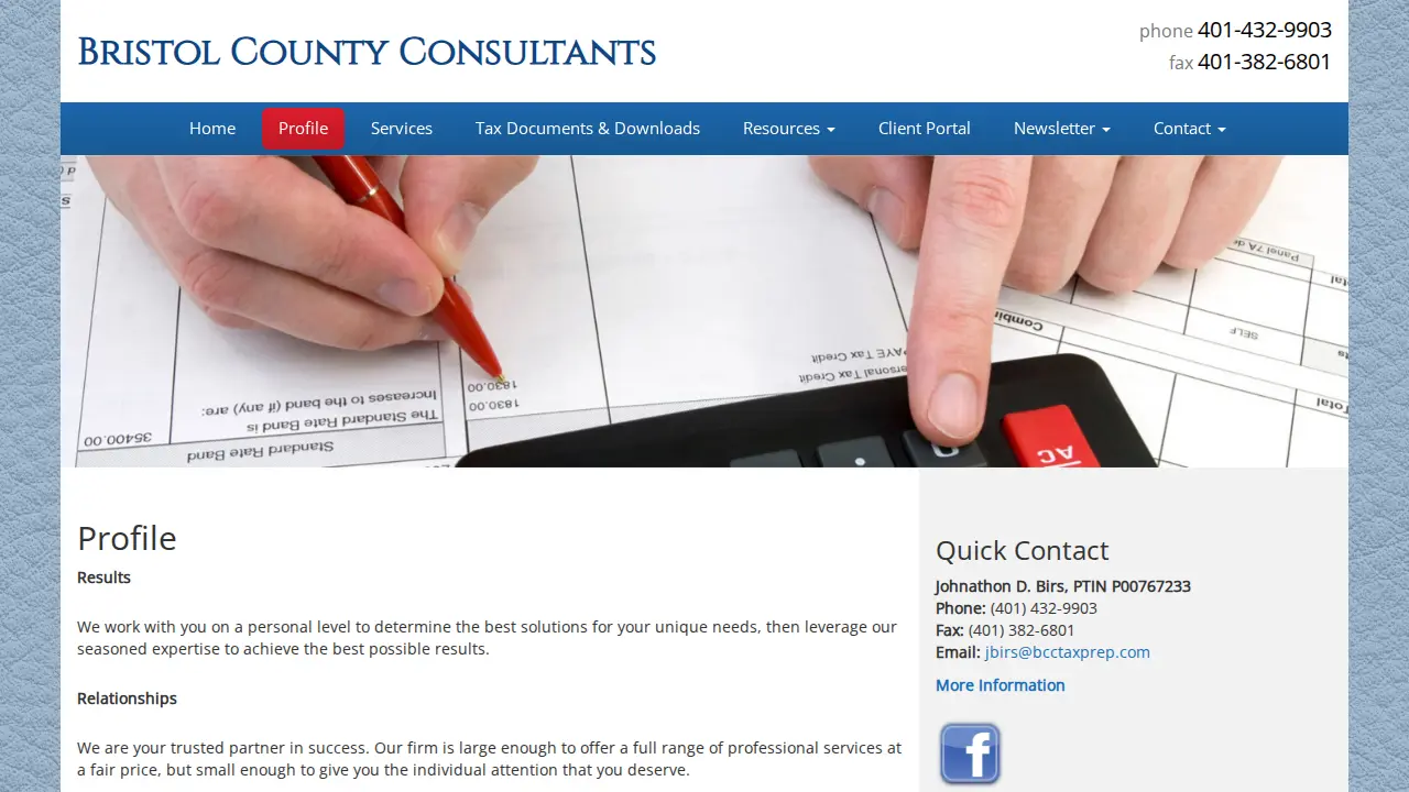 Bristol County Consultants page