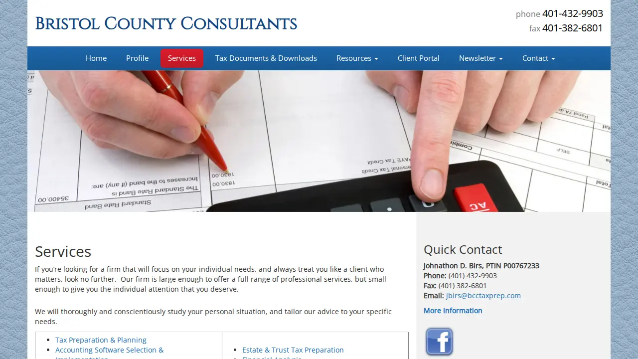 Bristol County Consultants page