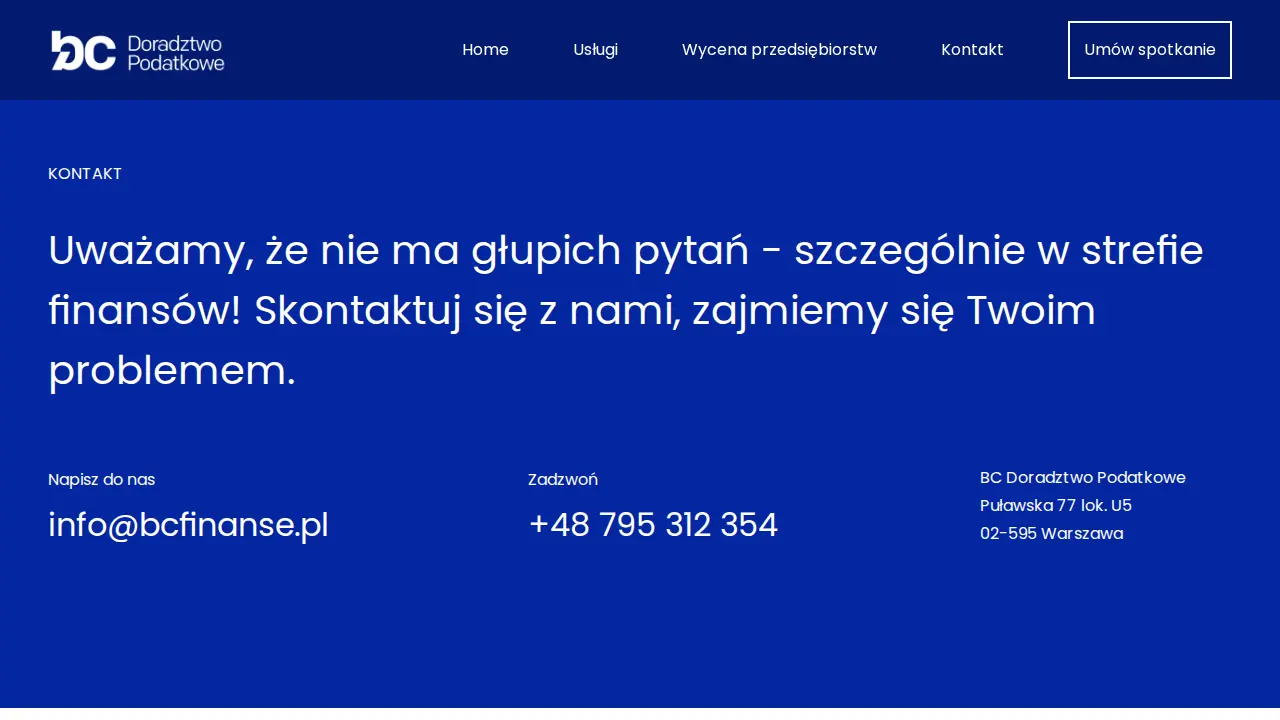 BC Doradztwo Podatkowe Błażej Cyl - Doradca Podatkowy Łódź page