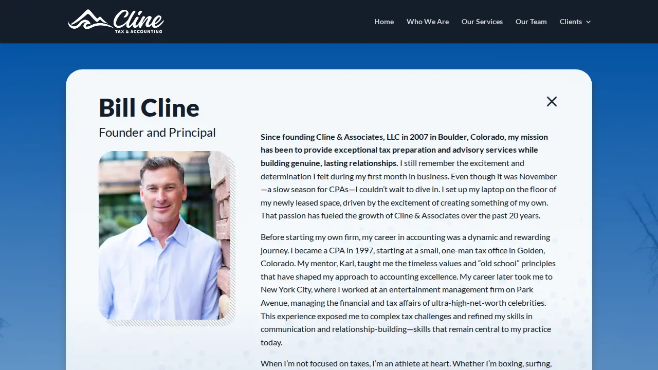 Cline Tax & Accounting page