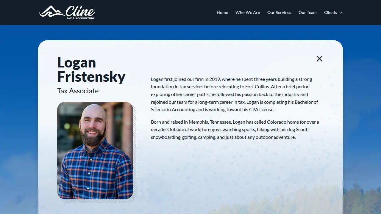 Cline Tax & Accounting page