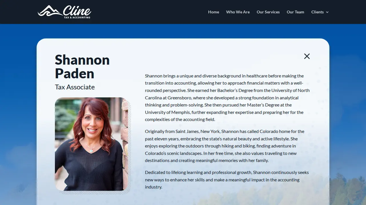 Cline Tax & Accounting page
