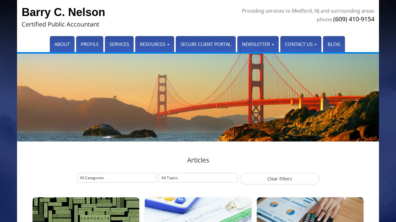 Barry C. Nelson, CPA page