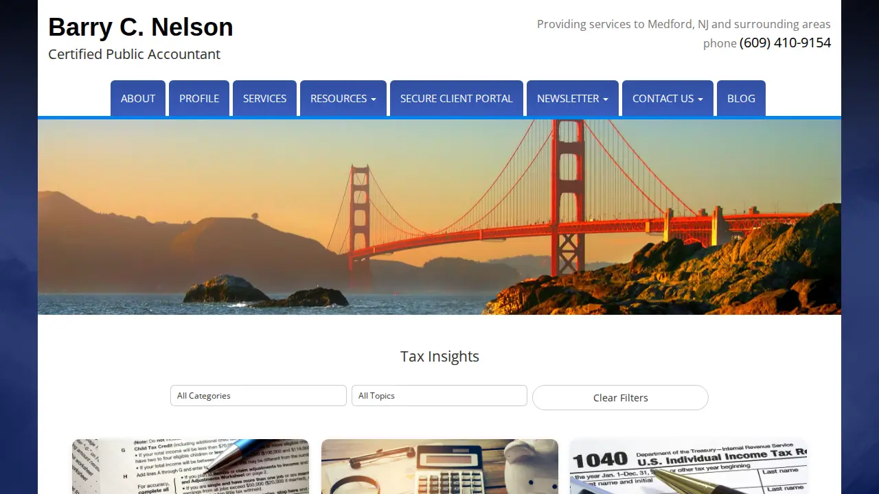 Barry C. Nelson, CPA page