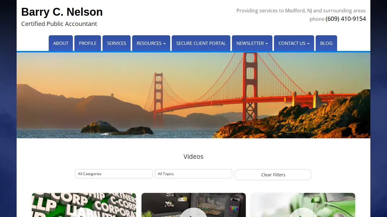 Barry C. Nelson, CPA page