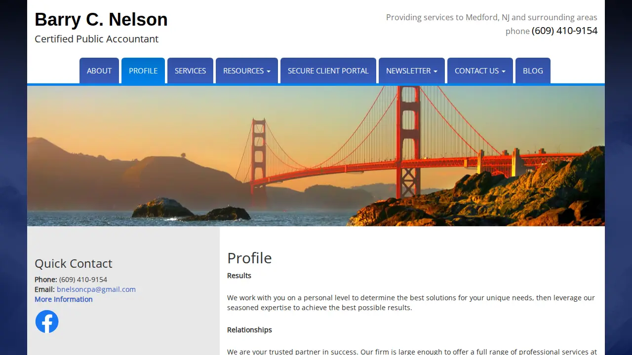 Barry C. Nelson, CPA page