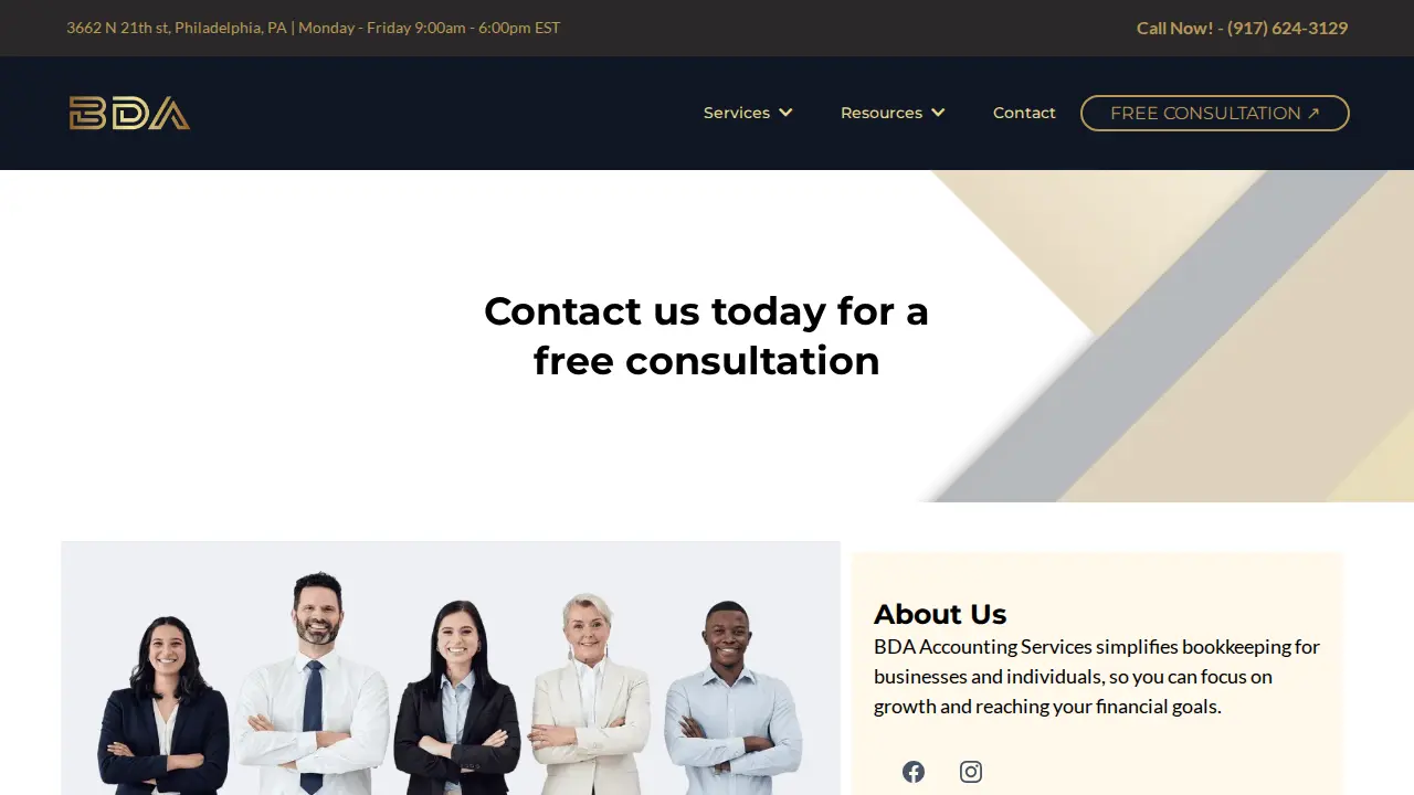 BDA ACCOUNTING page