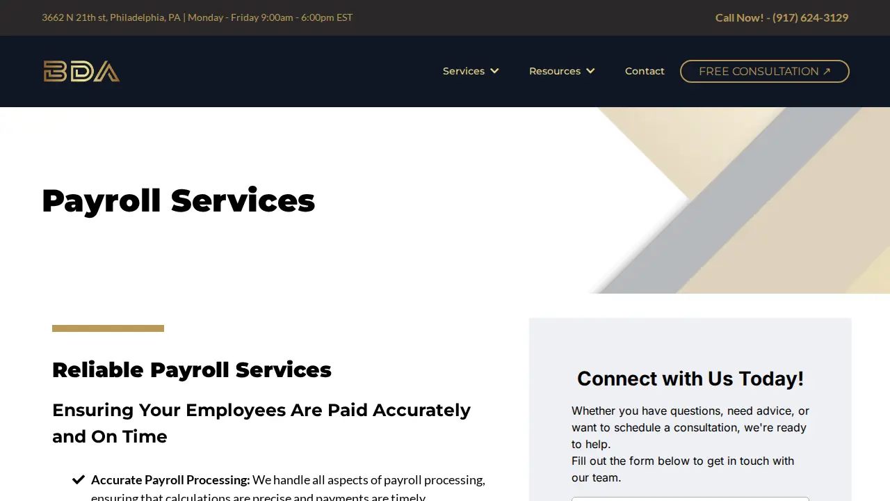 BDA ACCOUNTING page