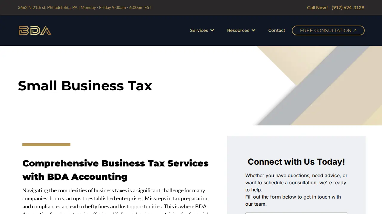 BDA ACCOUNTING page