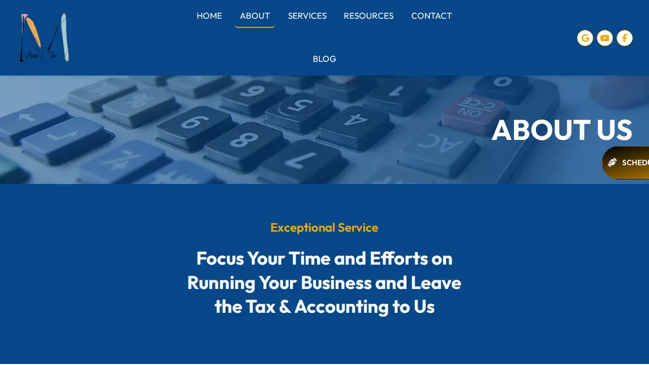 BD Tax & Accounting LLC DBA Munir Tax page