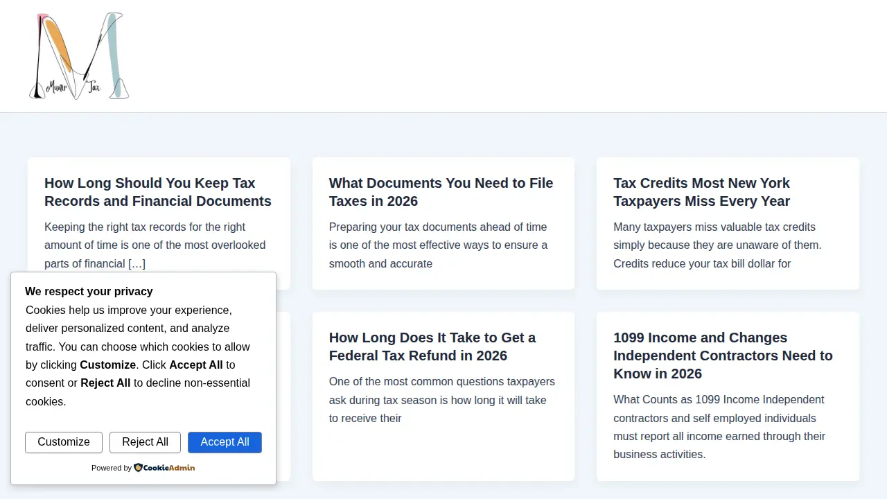 BD Tax & Accounting LLC DBA Munir Tax page