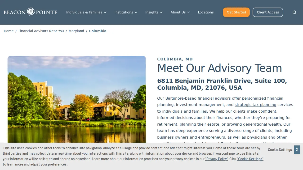 Beacon Pointe Advisors page