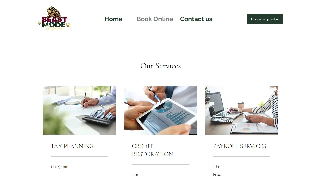 Beast Mode Notary & Tax page