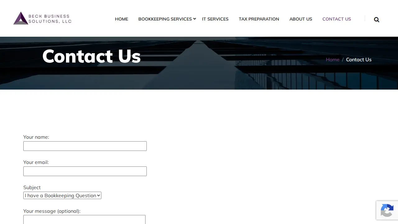 Beck Business Solutions page