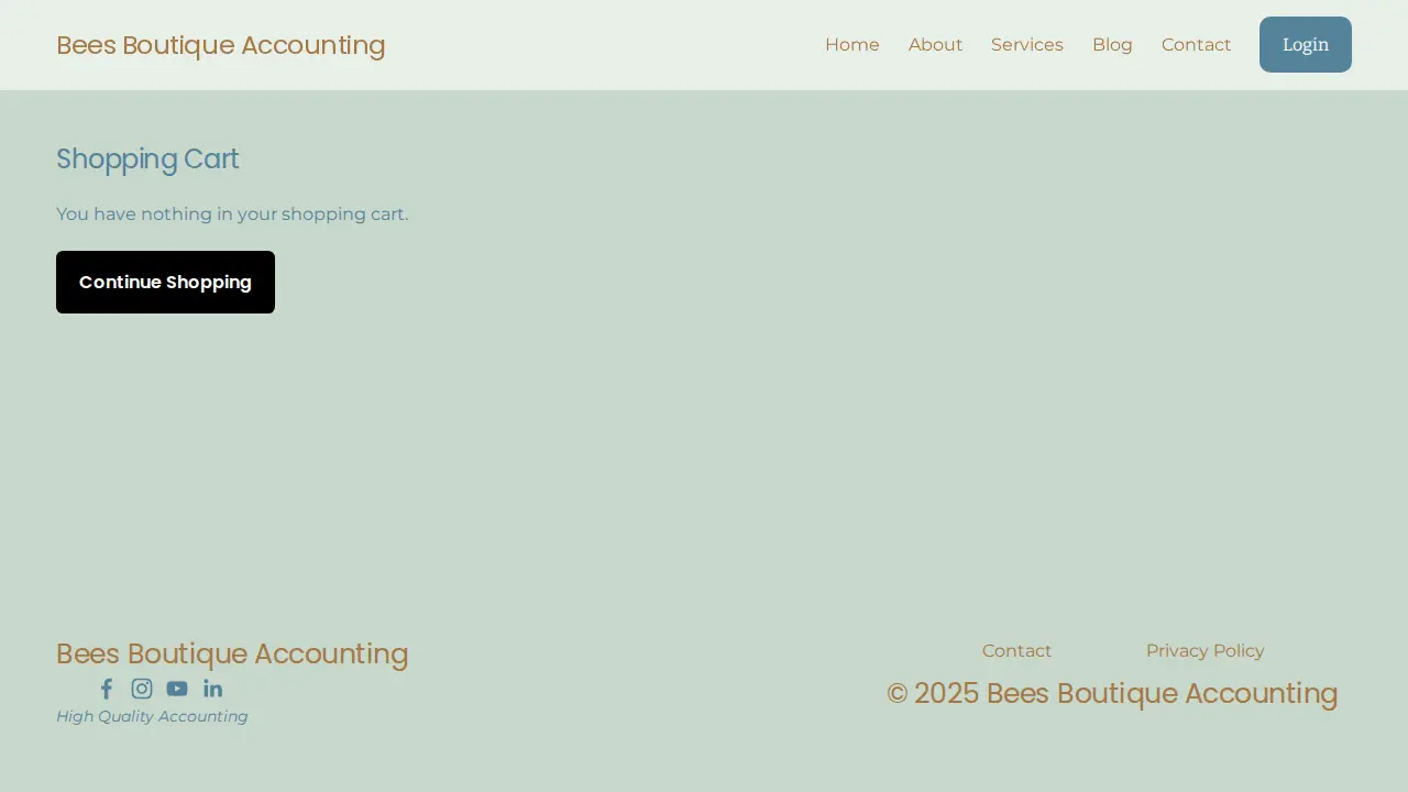 Bees Boutique Accounting page