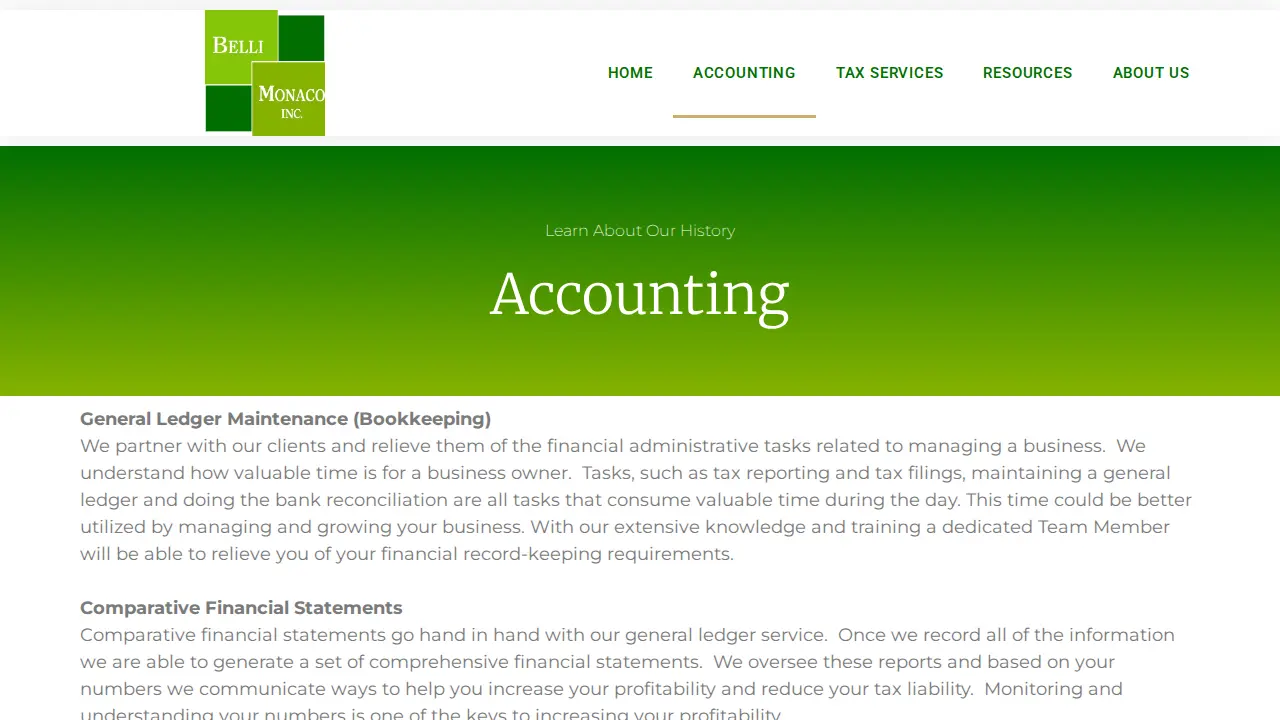 Belli Monaco Inc page