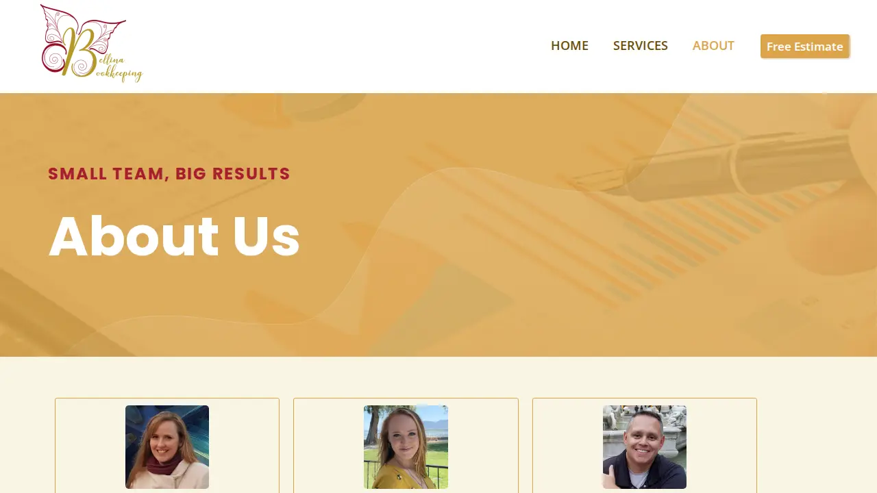 Bellina Bookkeeping page