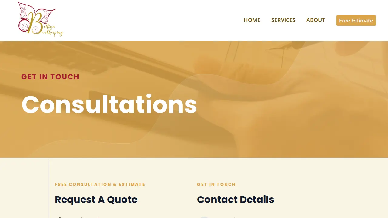 Bellina Bookkeeping page