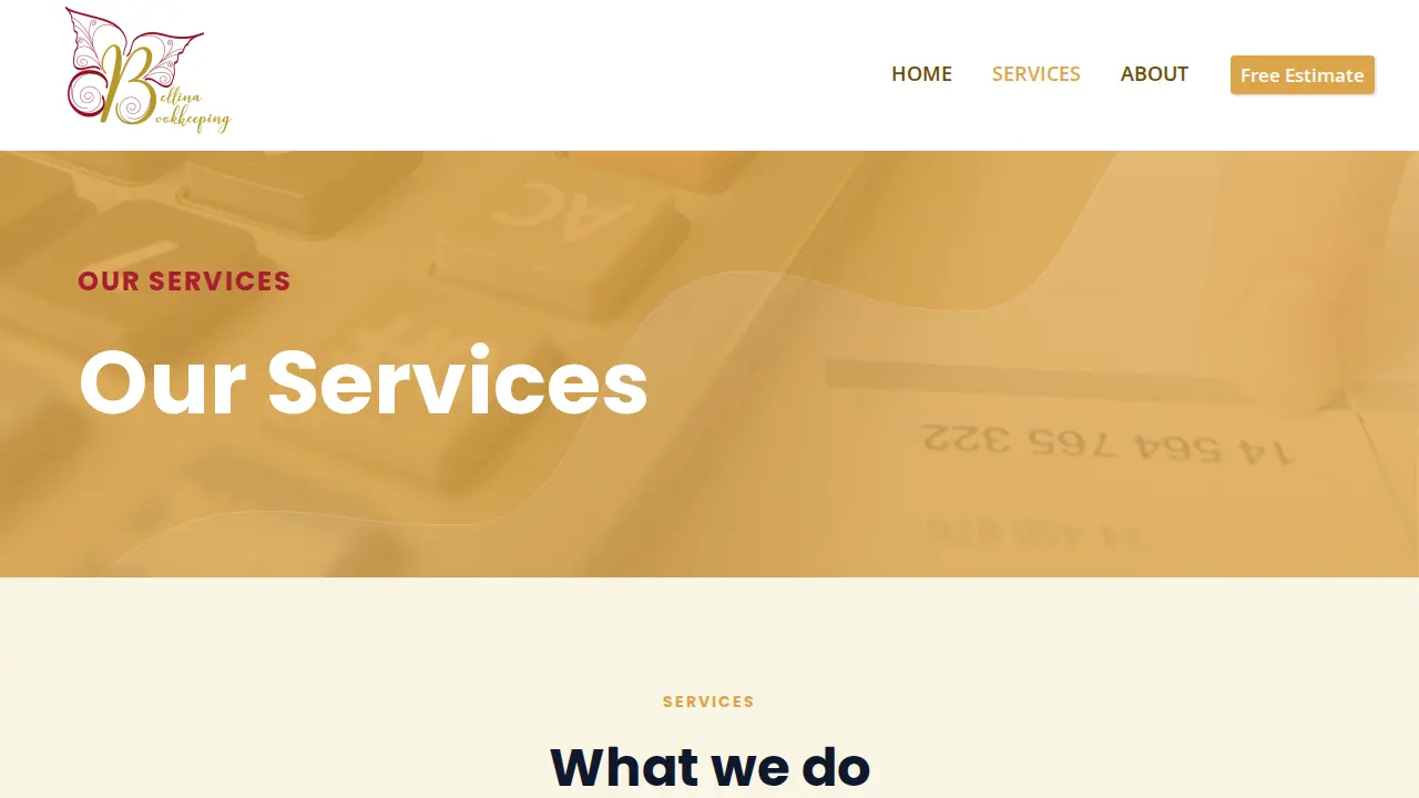 Bellina Bookkeeping page
