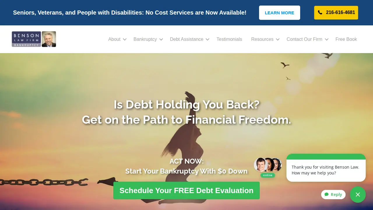 Benson Law Firm website