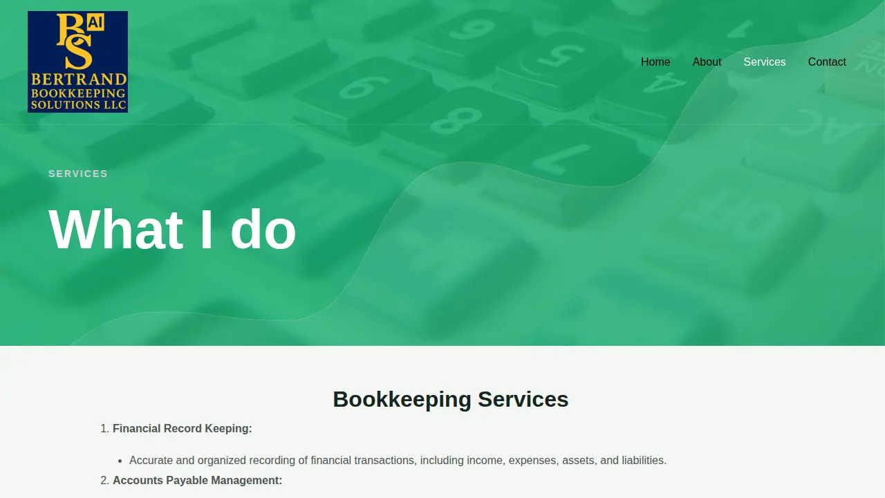 Bertrand Bookkeeping Solutions LLC page