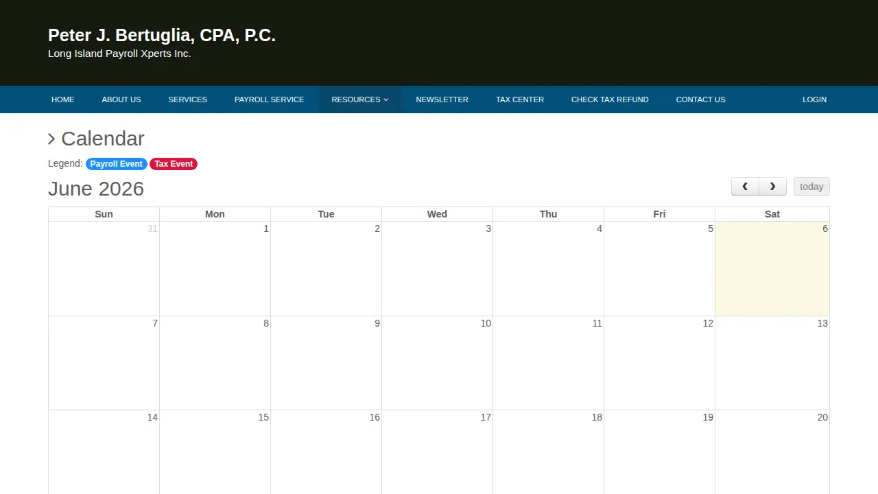 Peter J Bertuglia, CPA, P.C. page