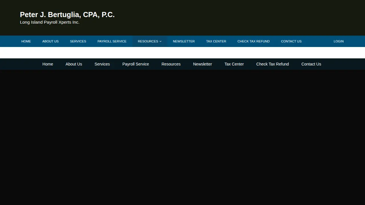 Peter J Bertuglia, CPA, P.C. page