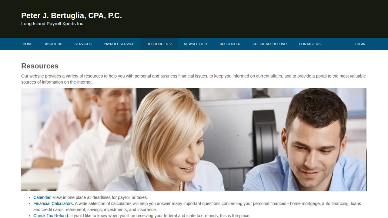 Peter J Bertuglia, CPA, P.C. page