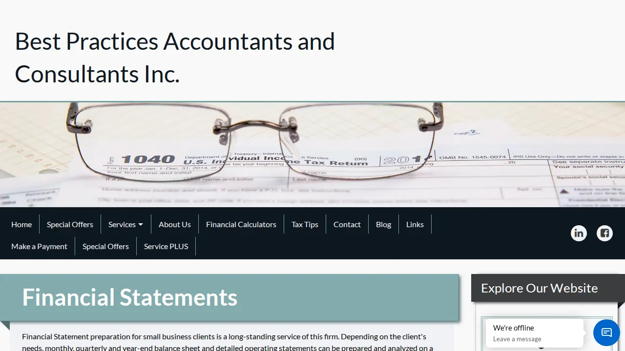Best Practices Accountants and Consultants Inc. page