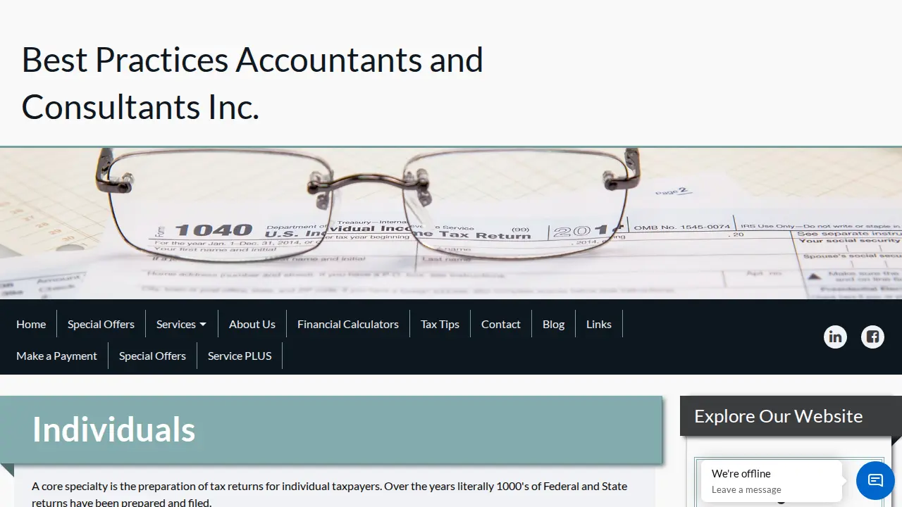 Best Practices Accountants and Consultants Inc. page