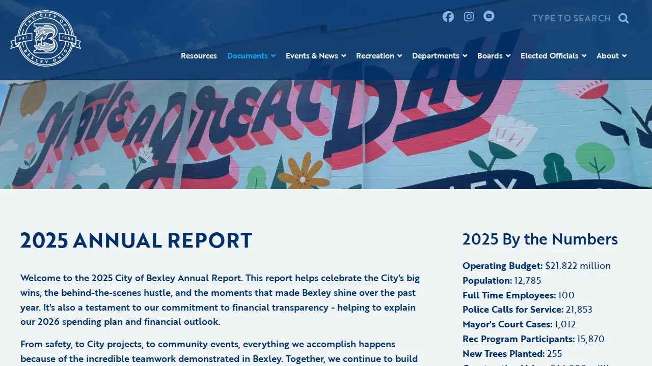 Bexley Auditor page