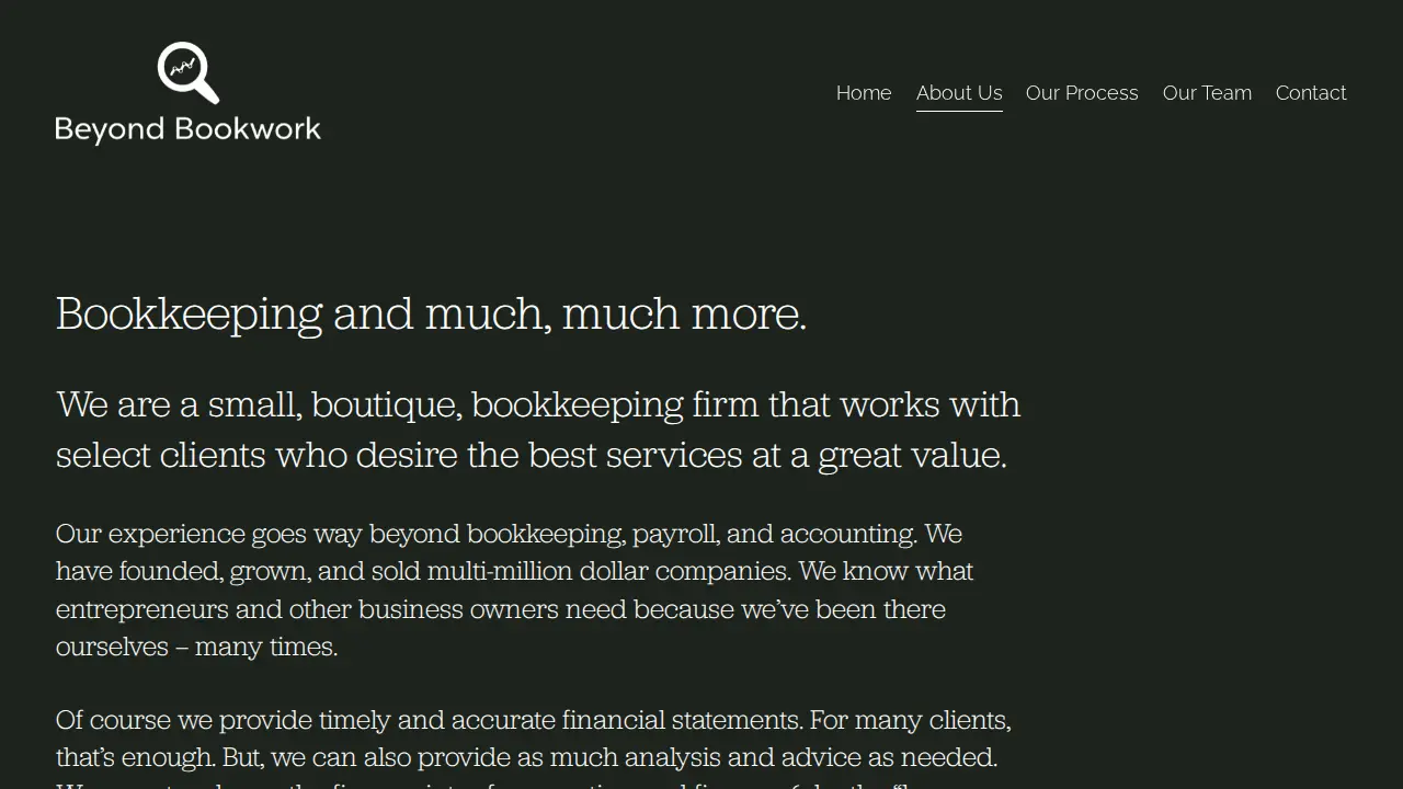 Beyond Bookwork page