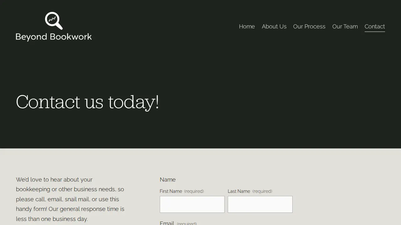 Beyond Bookwork page