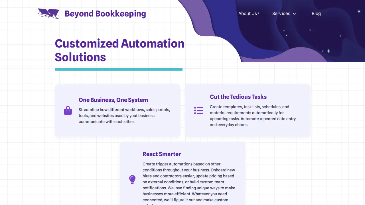 Beyond the Bookkeeping page