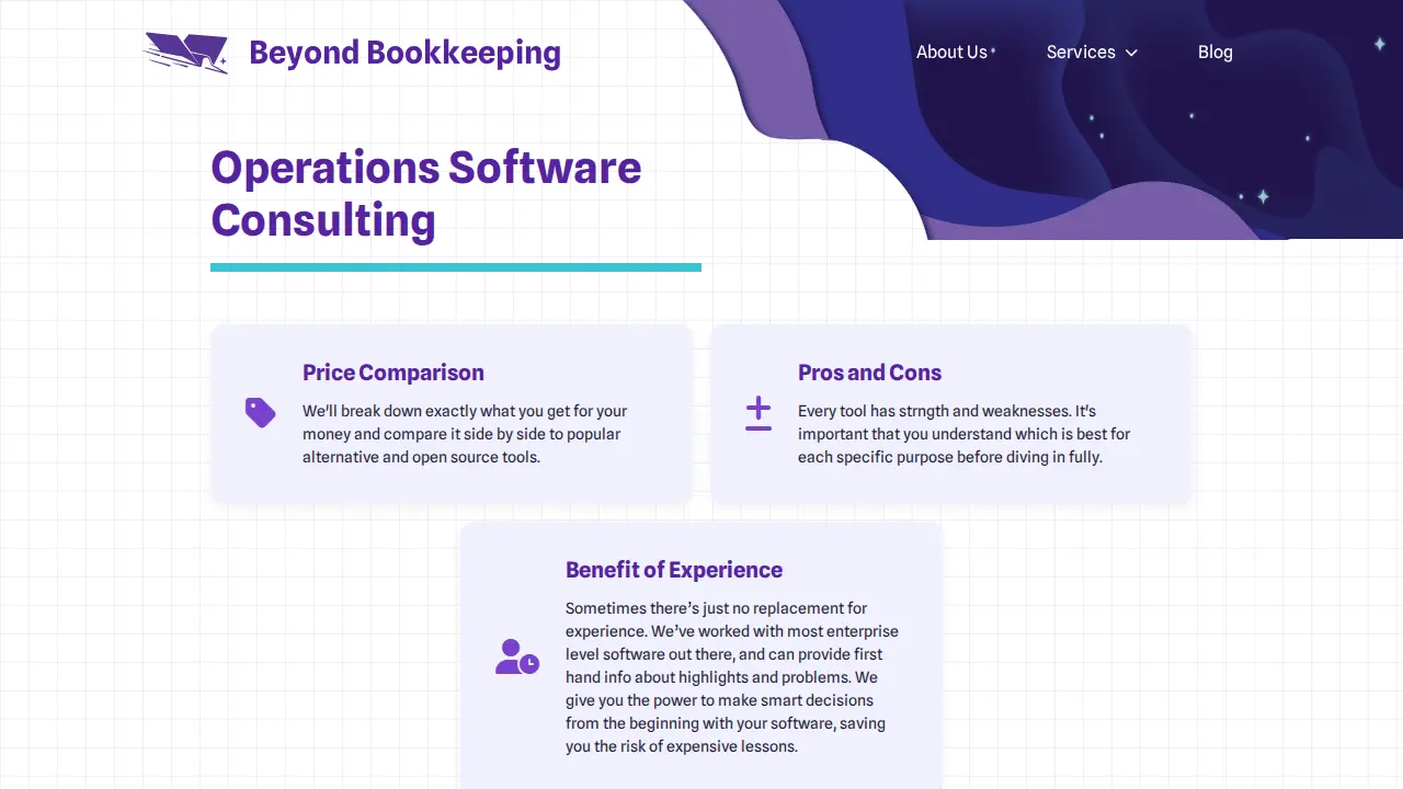 Beyond the Bookkeeping page