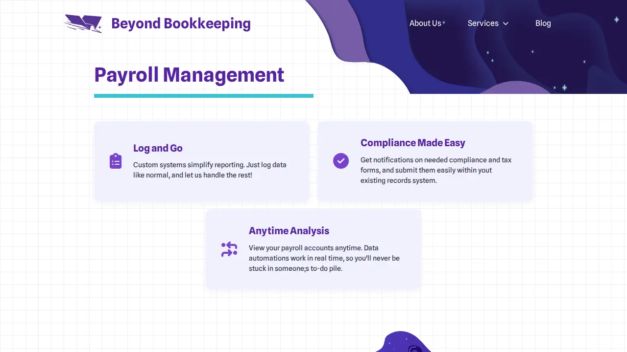 Beyond the Bookkeeping page