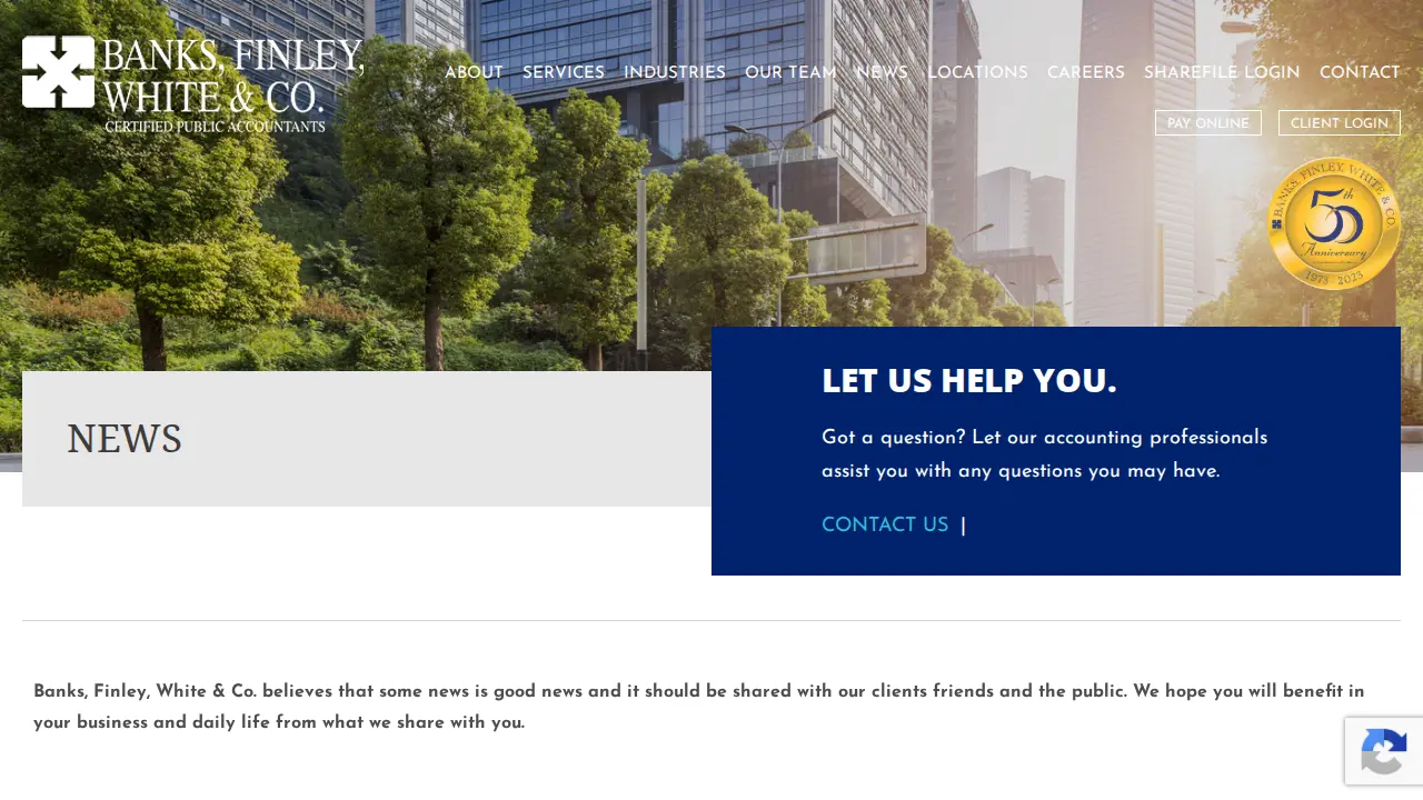 Banks, Finley, White & Co page